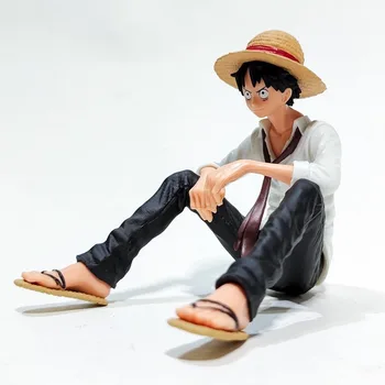10 cm Luffy figuric Anime Enem Kosu Slika Sedel luffi Figur Majica PVC Kip Zbirka Model Igrače Darila