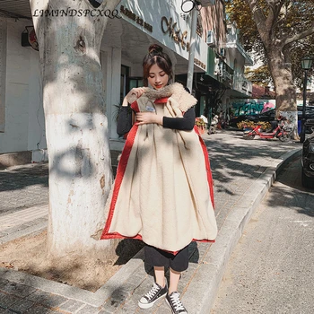 2020 Zimska Jakna Ženske Novo Bombaž, Oblazinjeni Oblačila za Ženske Sredine Dolžina korejskem Slogu Svoboden Nad Kolena Jagnje Volne Veste Femme