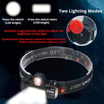 LED+COB Izposoja Smerniki 2 Način USB Rechargeable Žarometa z Magnetom Vožnjo Luč Nepremočljiva Kolo Lučka Kolesarska Oprema
