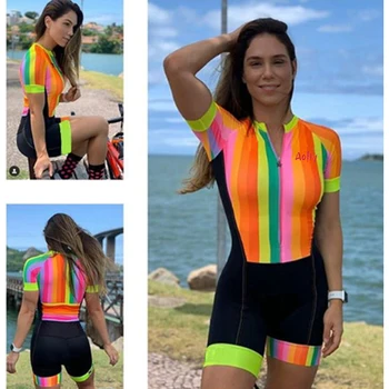 2020 Žensk Strokovno Kratek Sleeve Kolesarjenje Triatlon Obleko Aofly Oblačila Kolesarska Skinsuit nastavite Maillot Ropa Ciclismo poletje