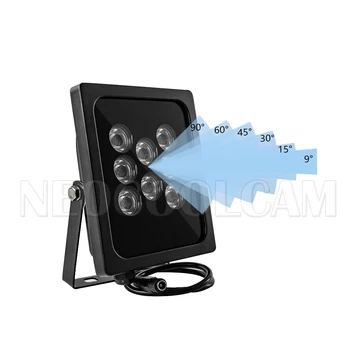 60M IR razdalja Nevidna luč za ostrenje 940NM 8Pcs LED IR Nočno Vizijo CCTV Fill Light IP66 Nepremočljiva infrardeča svetilka za CCTV Kamera