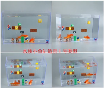 10pc/veliko Super Mario Bullet Gob Garaža Kompleti DIY Plastične Figurice Vrtnarjenje Fish Tank Ureditev Dekoracijo Miniature