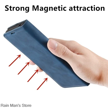 Magnetni adsorpcije Pu Usnje Primeru Telefon za Motorola Moto G Hitro 6.4