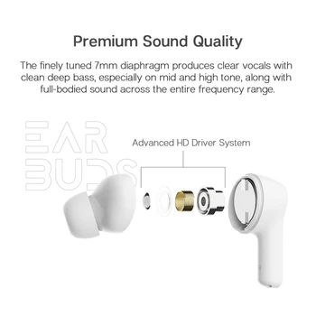 Globalna Različica Čast Izbira Res Brezžični Čepkov Brezžične Bluetooth Slušalke z Dvojno mikrofon za Zmanjševanje Hrupa Bluetooth 5.0