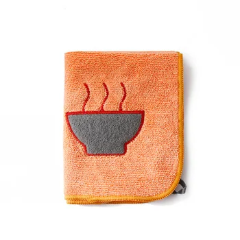 6pcs Mikrovlaken kuhinjsko brisačo Risanka vezenje krpo za Čiščenje Krpo Super vpojne Dishcloth za Domov za kuhanje, čiščenje orodja
