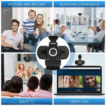 Usb Kamera 1080P Računalnik, Kamero v Živo Internet Slaven Video Kamere S Pokrovček Objektiva Brez Pogona Webcam