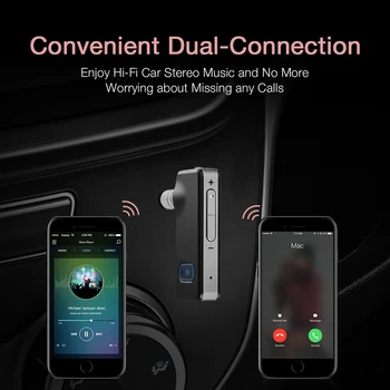 Mpow Bluetooth Adapter 3,5 mm BH129 Posodobljene Hitro Polnjenje Sprejemnika Avdio Stereo Glasbeni Sprejemnik Bluetooth Audio (zvok Bluetooth Adapter Za Avto