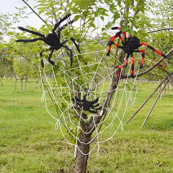 LED Halloween Spider Web Ustvarjalne Halloween Prop Razsvetljavo LED Osvetlitev zabavo za noč Čarovnic DIY Okraski za Strašijo Hiše
