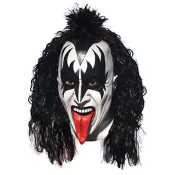 Poljub Band Gene Simmons Punk Masko Cosplay Pevka Chaim Witz Rock Bar, DJ Stranke Halloween Carnival Latex Maske Čelada Kostum Prop