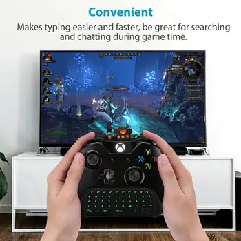 MoKo Xbox Eno Mini Zelena Osvetlitev Tipkovnice,2.4 G Sprejemnik Brezžični Chatpad Sporočilo Igra Tipkovnice Tipkovnice,Slušalke in Zvok