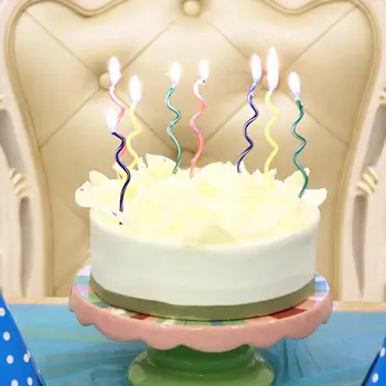 4set=32pcs Dolgo krivuljo torto sveče mix barve rojstni dan sveča, poroka, rojstni dan dobave 15 * 0.5 * 0.3 cm poročno svečo