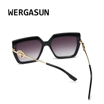 WERGASUN 2020 Oblikovalec blagovne Znamke sončna Očala Ženske Visoke Kakovosti Retro sončna Očala Ženske Kvadratnih Očala Ženske/Moški Luksuzni Oculos De Sol