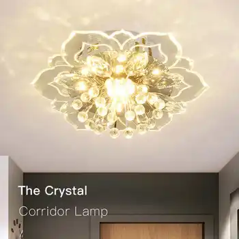 NOVO 9W Sodobne Crystal LED Lestenec, Topla Bela LED Luči, LED Stropne Razsvetljave Držalo Za Dnevna Soba Jedilnica Spalnica