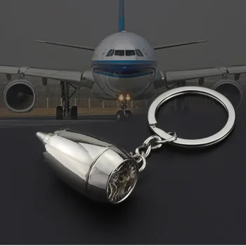 Kovinski Letalo Motorja Keychain Kul Moda Čar Avto Keyring Okraski Visi Torbico Vrečko Obesek Darilo Ključnih Verige Aeroengine