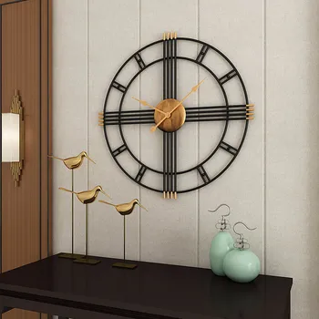 Vintage kovine, stenske ure Ustvarjalne antični zid ure Železa nordijska kratek ure darilo idej velika stenska ura za dnevno sobo
