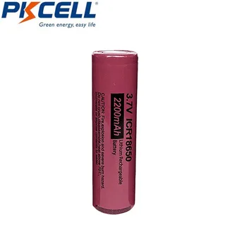 2PCS PKCELL 18650 3,7 v Liion Baterija za ponovno Polnjenje PIS 18650 li-ion Napolnjene Baterije Ravno Top Za Slušalke Svetilka 2200mAh