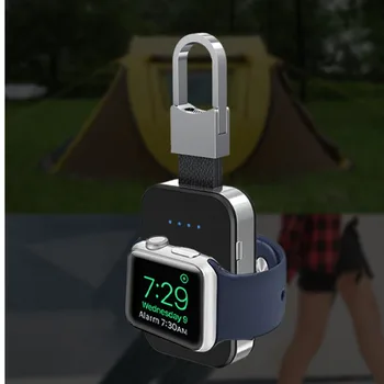 QI Brezžični Polnilec Za Apple Watch band 6 5 4 42mm/38 mm iWatch 3 Prenosne pametno gledati Zunanji baterijski Paket KeyChain moči banke