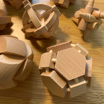 3D Lesene Novost Otroke, Izobraževalne Igrače Labirint Kocka Žogo Uganke, Odklepanje Zaklepanje Darila Možganov Teaser Uganke Igre Skrivnost Polje