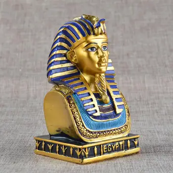 Stari Egipčanski Kralj Tut Smolo Figur Kip Home Art Dekor Strani Carving Kiparstvo Craftworks