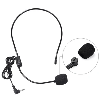 Prenosni UKW Brezžičnega Mikrofon Sistema z Slušalke Mikrofonom + Bodypack Oddajnik + Mini Sprejemnik s 6,35 mm Vtič za Sestanek