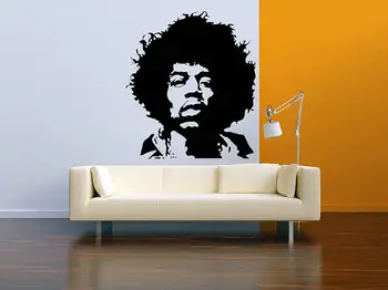 Rock Kitarist Hendrix Izmenljive Stenske Nalepke za Spalnico Doma Ponudbe Vinil Nepremočljiva Decals Dnevna Soba Art Dekor K161