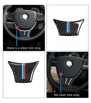Za BMW F10 F01 F07 serije 5 7 series 2011 - 2017 Ogljikovih Vlaken Volan Nalepke M Trak Barva Simbol 3D Nalepke