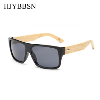Prvotno Lesene Bambusa sončna Očala Moški Ženske Zrcali UV400 sončna Očala Pravega Lesa, Odtenki Zlate in Modre Prostem Očala Sunglases Moški