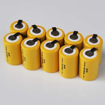 10-16PCS 1,2 V 4/5SC polnilna baterija 1800mah 4/5 SC Sub C ni-mh baterij nimh celic z varjenje zavihki za električni vrtalni vijačnik