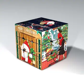 UV Tisk Kitajsko Novo Leto Miško Magic Cube 3x3x3 meri Vesel Božič 3x3 Hitrost Puzzle cubo magico Otrok, Odraslih Darila