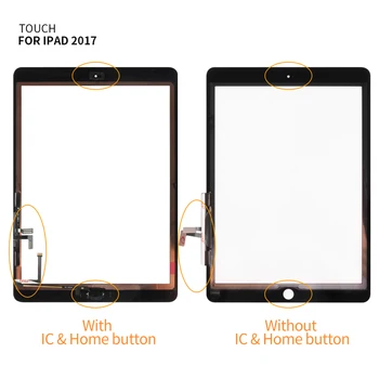 Zaslon na dotik Za iPad 2017, Zaslon na Dotik, Računalnike Za iphone 5, iPad 9.7 2017 A1822 A1823 Zaslon Steklena Plošča, Zamenjava Senzorja