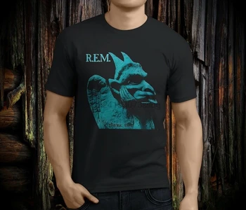 Mens Black T-shirt Novo Priljubljeno R. E. M Velikost S-3XL