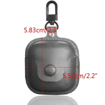 Prenosni Usnjeno Zaščitno Ohišje Pokrov z Keychain za JBL TUNE 220TWS Bluetooth Slušalke Polnjenje Box
