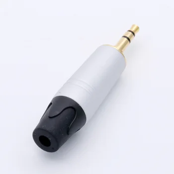 10Pairs/20Pcs Nemoteno Srebro 3.5 mm Jack 3 pole Slušalke Plug pozlačeno Cinkove Zlitine Audio Priključek s Črno-Rdeč Rep Plug