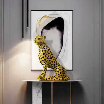Pop Art Elegantno Kusama Vrh Umetnosti Val Točke Leopard Ročno Poslikane Okraske Ustvarjalne Dekorativni Obrti Smolo Umetnostne Obrti Najboljše Darilo