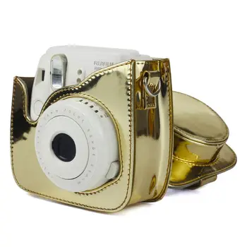 Ogledalo zlata kamera Torba Holografski Sije Lasersko Hitra Kamera Ramenski Trak Vrečko Zaščitnik Pokrovček, Torbica za Polaroid Mini W91A