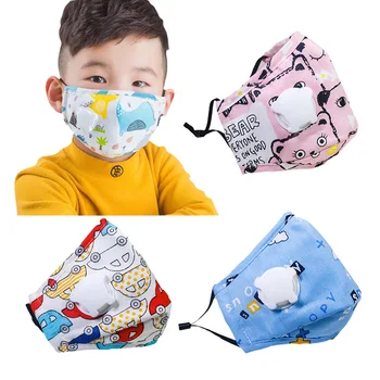 1Set Otroci Masko Proti Prahu Pm2.5 Dihanje Bombaž Otrok Masko Dih Oglje, Filter Za Večkratno Uporabo Usta Maske