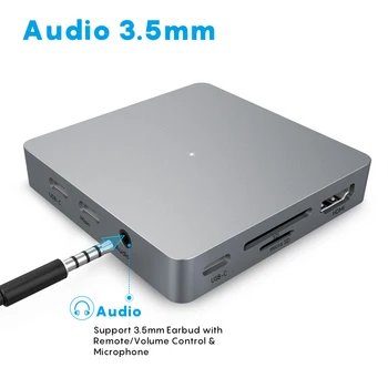 USB C VOZLIŠČE 11 V 1 Tip c Adapter USB-C HDMI 3.5 mm Audio Jack SD TF HDMI VGA priključek RJ45 USB3.0 Tipa c, priključna postaja za MacbookPRO