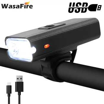 USB Koles Sprednje Luči 2*T6 LED Žarometov za ponovno Polnjenje MTB Cestno Kolo Glavo Svetilka 6 Načini Noč Jahanje, Kolesarjenje Svetilka luz bici