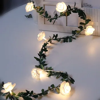 1,5 m/3m/6m LED Rose Cvet led Pravljice Garland Niz Luči baterijsko Poroka, Valentinovo Primeru Stranka Dekor