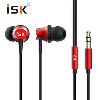 Blagovne znamke ISK K2 Hi-fi Stereo Slušalke za v uho Zaslon slušalke Glasbe Slušalka Snemalni Studio Slušalke 3.5 mm Slušalka za Pametne telefone