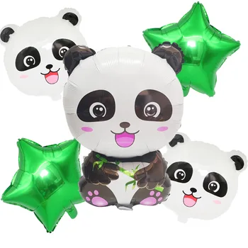 5pcs 18 inch Cartoon Živali Panda Stranka Folija Baloni Happy Birthday Balon Otrok darilce Balon balony urodzinowe
