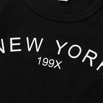 Poletje Otroška Oblačila Dekle Oblačila Sklop New York T-shirt Krilo Obleko Otroci Hlače Modni Malčka Otroci Oblačila 1 2 3 4 5 Letih