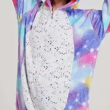 Nove Živali Samorog Pižamo Odrasle Zimske Sleepwear Kigurumi Licorne Panda Unicornio Pižame Ženske Onesie Anime Noša Jumpsuit