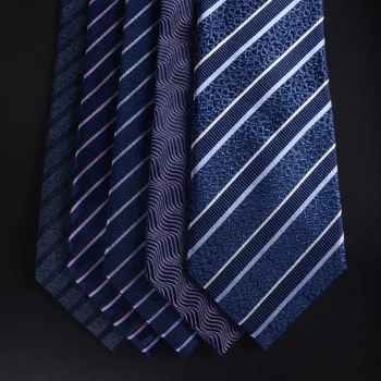 8 CM Naravna Svila Mens Vezi Formalno Klasičnih Vratu Vezi Proge Trdna Tkane Neckties Za svate Moške, Darilo za dodatno Opremo