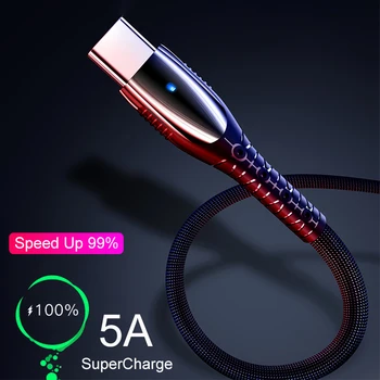 5A 1m USB Tip C Kabel Hitro Polnjenje Mobilnega Telefona USB-C Polnilnik Tipa C Podatkovni Kabel Za iPhone 11 X Samsung S20 Xiaomi Redmi Huawei