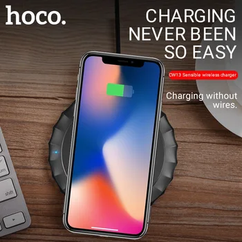 Hoco brezžični polnilec za apple iphone, samsung xiaomi telefoni polni pad prenosni namizni adapter za brezžični mat polnjenje baze