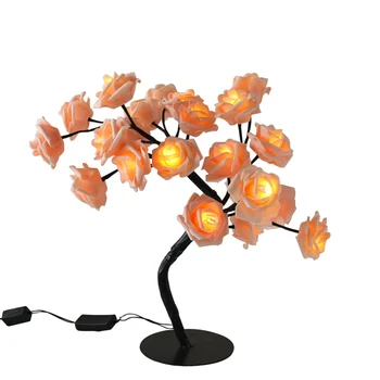 Bonsaj Drevo Drevo Svetlobe LED Cvet Vrtnice Lahka, Nastavljiva Podružnice za Sobno Dekoracijo in Darilo FPing
