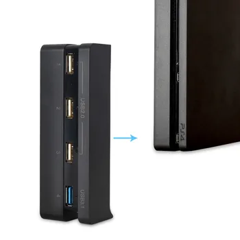 Super Visoke Hitrosti 4-v-1 USB HUB Port+1 USB 3.1 Vrata+3 vrata USB 2.0 Za Sony PlayStation 4 slim Konzole PS4 Black Krmilnik