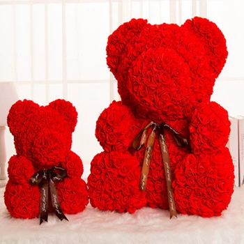 Mini Vrtnice Nosi Cvet Dekoracijo Umetnih PE Pene Rose Cvet Šopek Poročni Stranka Dekor Teddy Cvet DIY Obrti Ročno