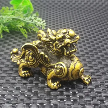 Trdni brass pixiu baker carving bog zver, žival kip, ki ga je zlobni duhovi fortune zver baker ornament feng shui darilo